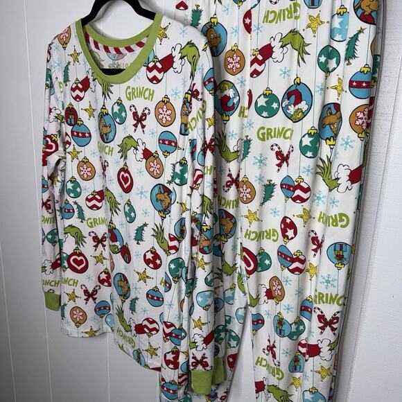 Dr Suess The Grinch Women’s Christmas Holiday Pajamas Size Large 12-14 - Picture 3 of 4